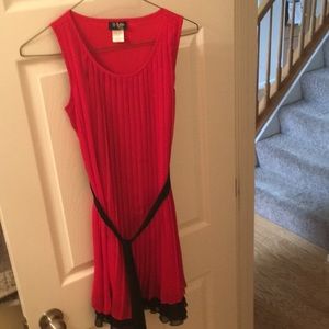 Red and black girls formal dress